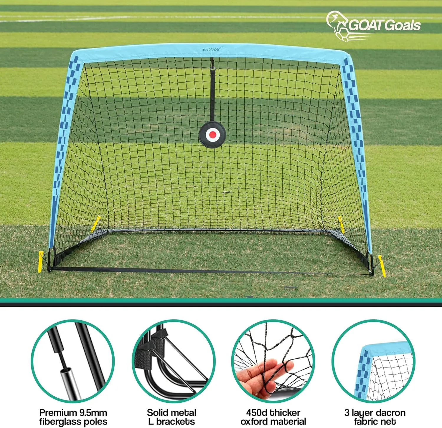 Premium Backyard Soccer Goal Set – Includes Portable Pop-Up Goals, Heavy-Duty Nets, Training Balls, and Full Equipment for Kids and Toddlers – Ideal for Outdoor Play & Skill Development