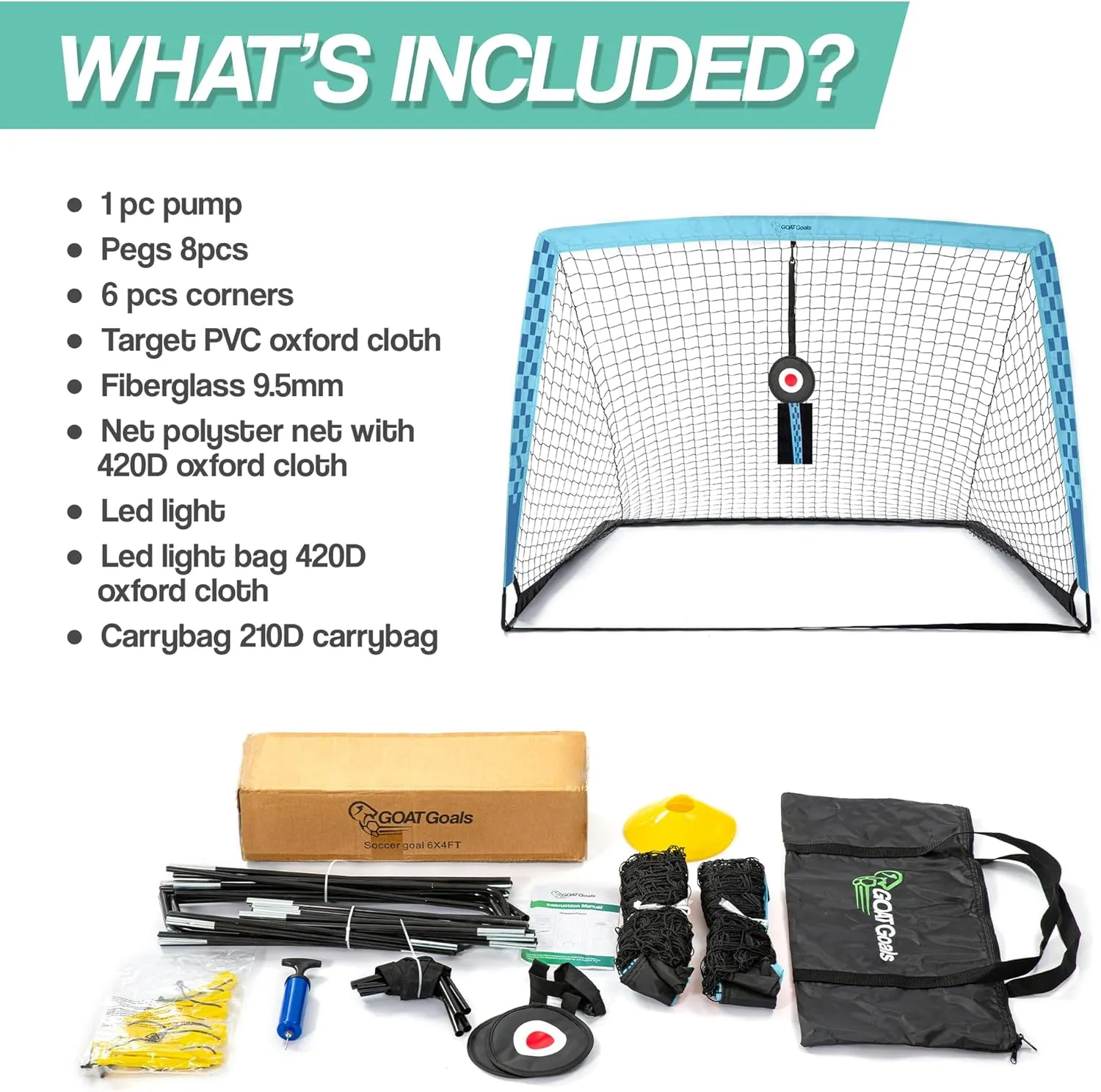 Premium Backyard Soccer Goal Set – Includes Portable Pop-Up Goals, Heavy-Duty Nets, Training Balls, and Full Equipment for Kids and Toddlers – Ideal for Outdoor Play & Skill Development