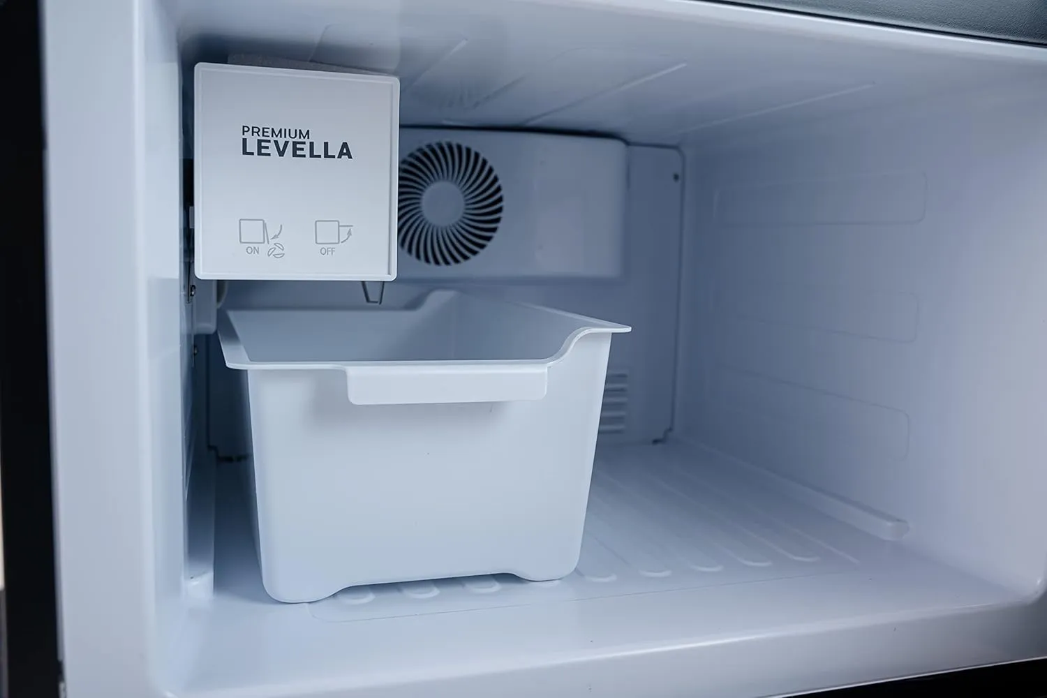 PremiumLevella PRFIM1257DX Glass Door Display Refrigerator 12.5 cu ft Commercial Beverage Cooler Merchandiser With Automatic Ice Maker