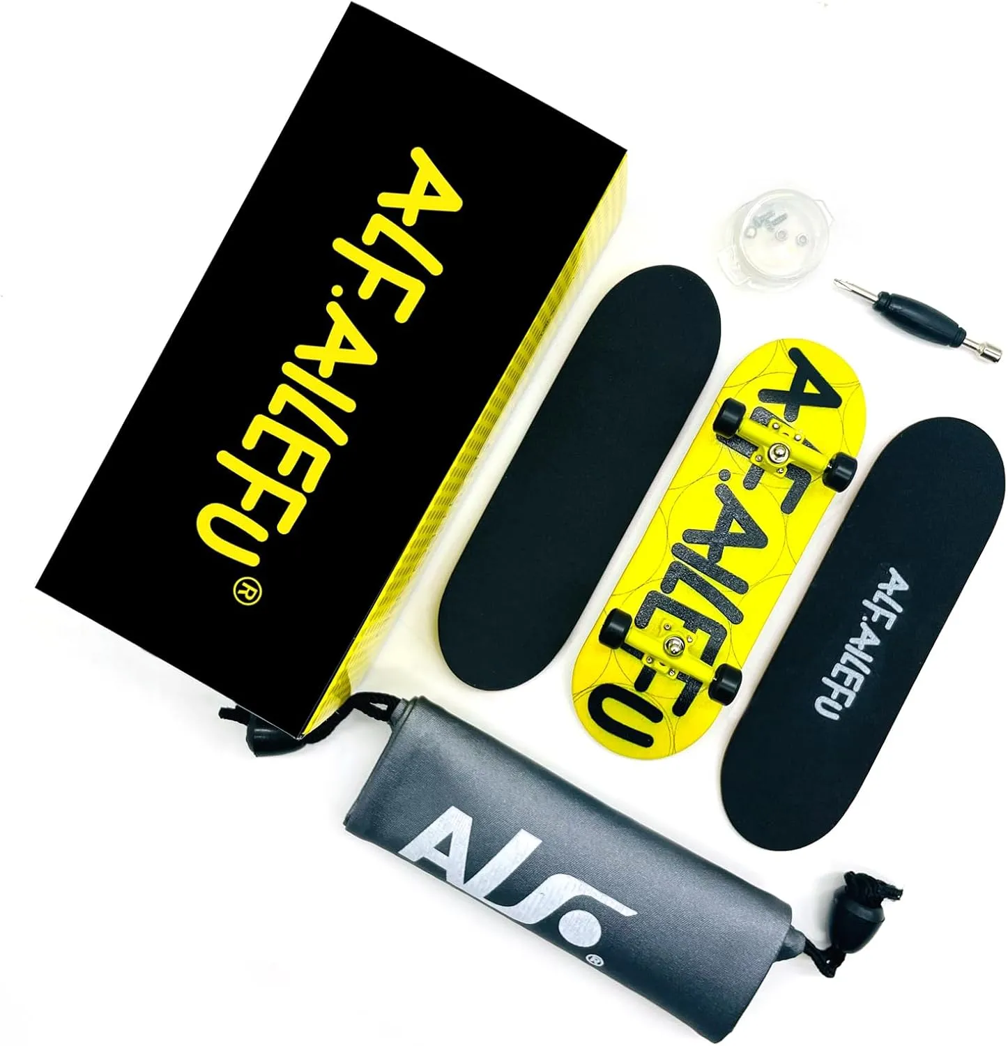 Pro Fingerboard 32mm Wooden Board Professional Finger Skateboard Trucks CNC Wheels with Bearings (AILEFU)