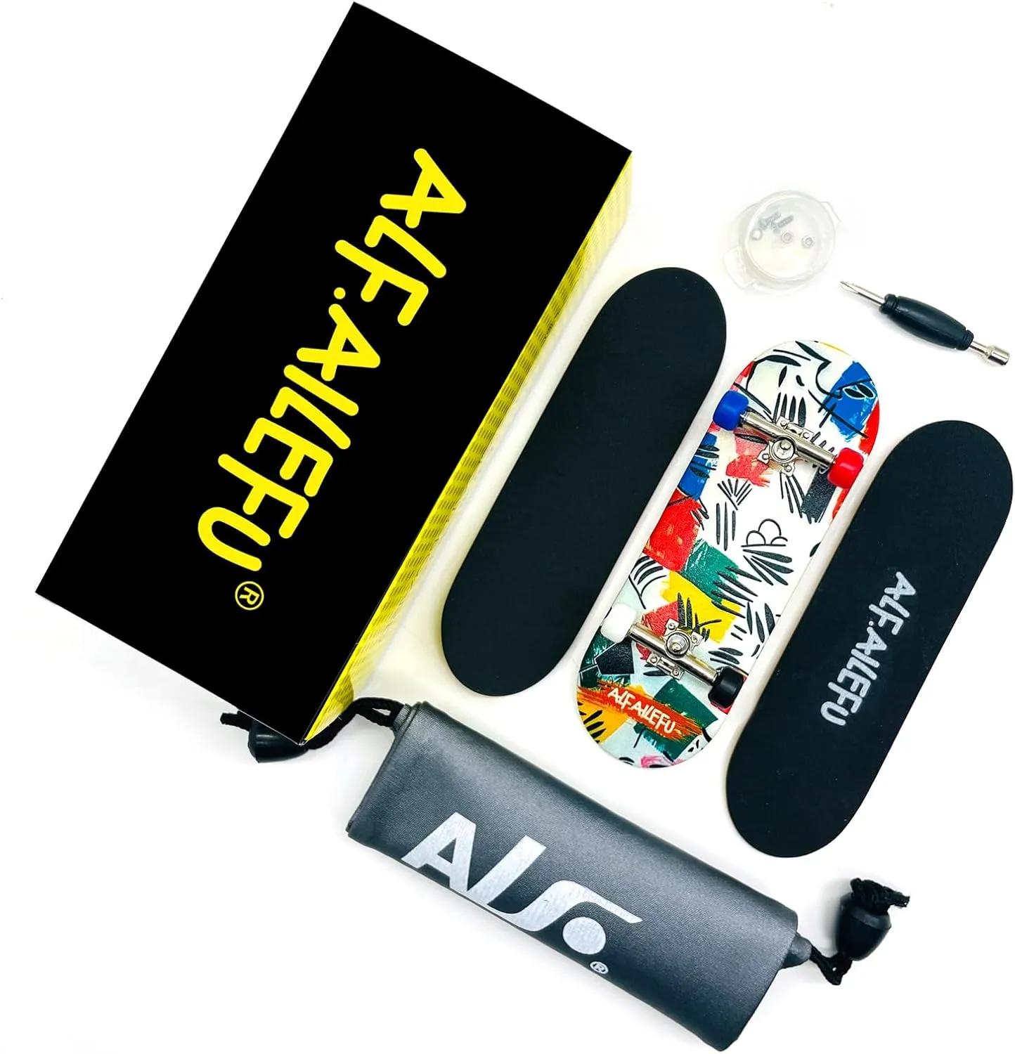 Pro Fingerboard 32mm Wooden Board Professional Finger Skateboard Trucks CNC Wheels with Bearings (Dream)
