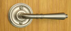 Providence by FPL- Solid Brass Passage Lever Set for Closet/Hallway Doors, 2-3/4" Backset, Satin Nickel Finish