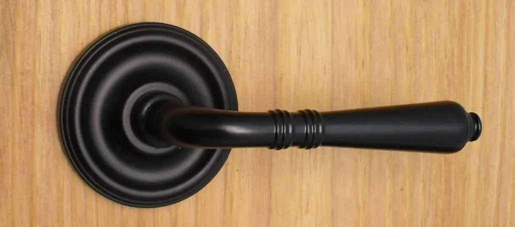 Providence by FPL- Solid Brass Passage Lever Set for Closet/Hallway Doors, 2-3/8" Backset, Black Finish