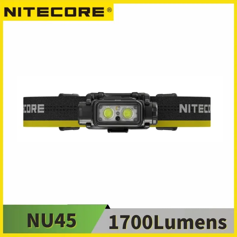 Rechargeable LED Headlamp 1700 Lumens with White and Red Lights for Hiking/Trekking