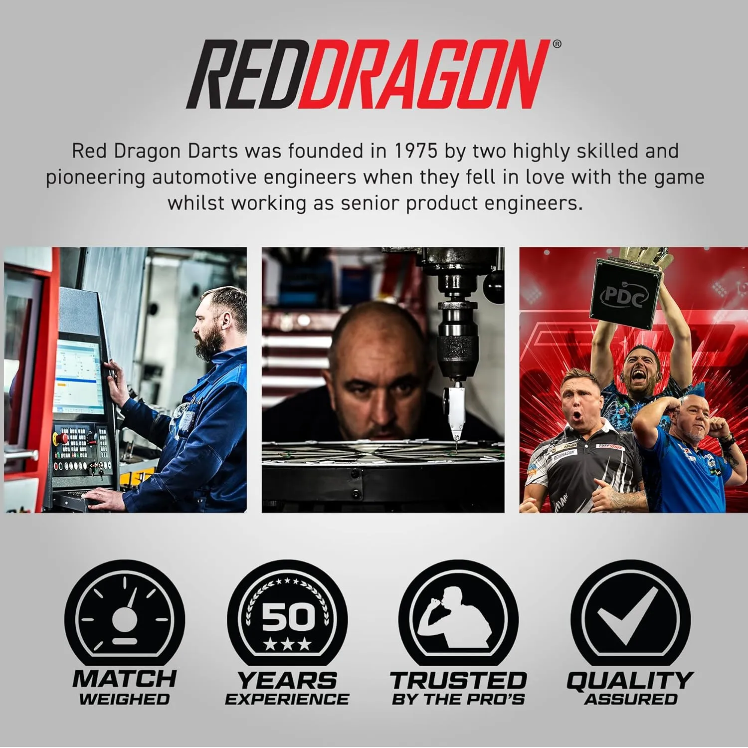 RED DRAGON Ikon Signature Series Professional Tungsten Steeltip Darts Set with Flights and Stems