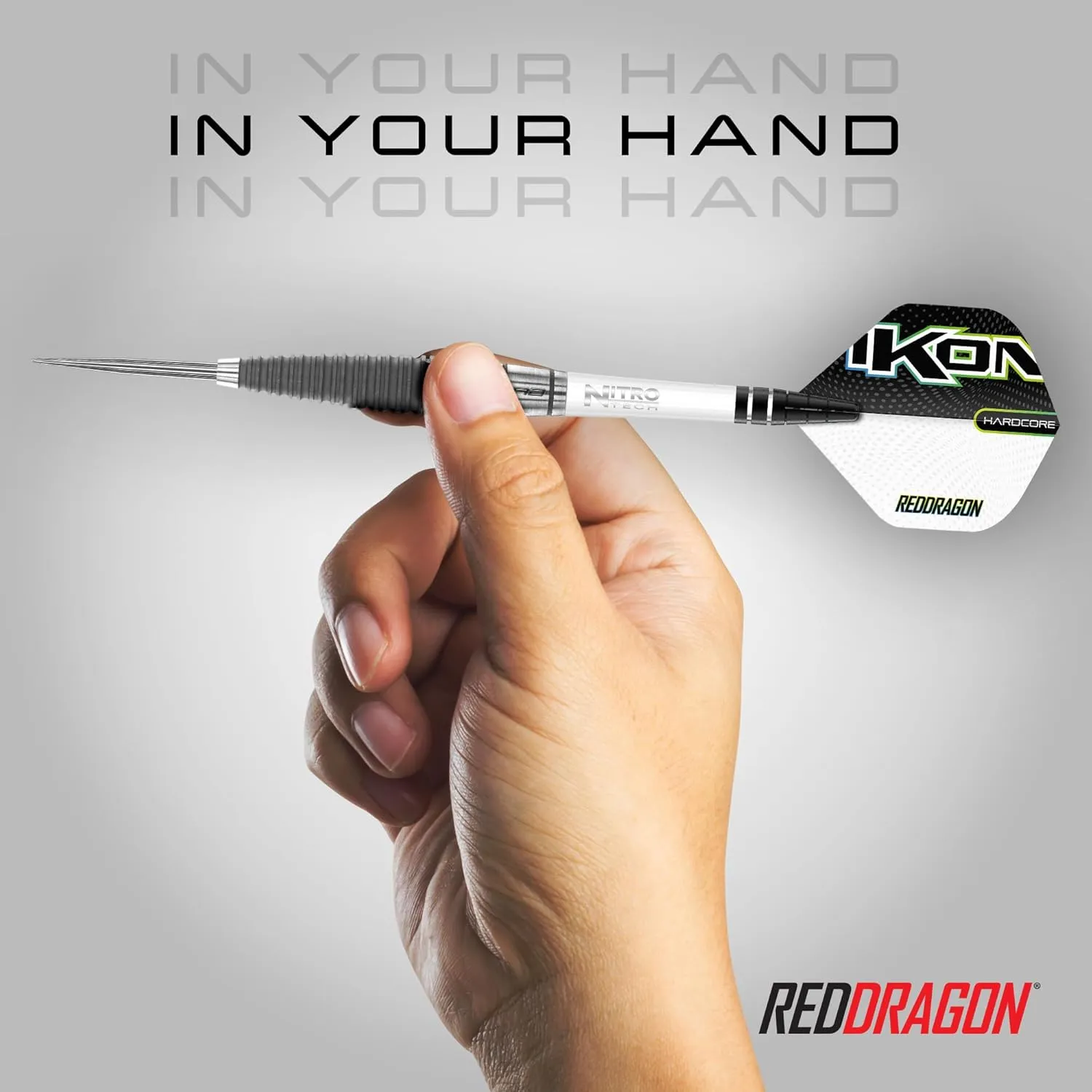 RED DRAGON Ikon Signature Series Professional Tungsten Steeltip Darts Set with Flights and Stems