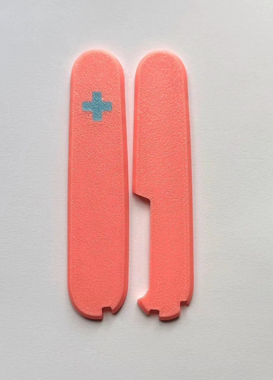 Replacement Covers For Victorinox Scales Plus 91mm Plastic Handles With Extra Pen Slot Glow In The Dark (Pink)