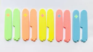 Replacement Covers For Victorinox Scales Plus 91mm Plastic Handles With Extra Pen Slot Glow In The Dark (Pink)