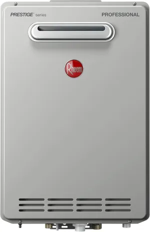 Rheem Prestige High Efficiency 9.5GPM Outdoor Liquid Propane Tankless Water Heater