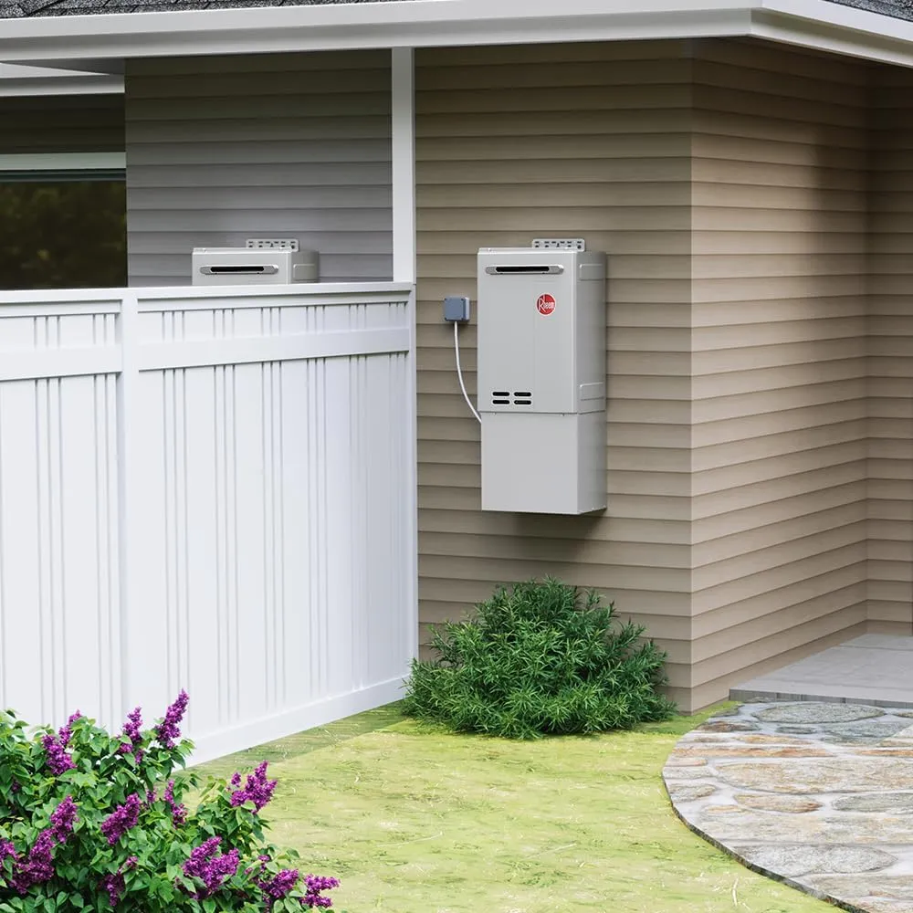 Rheem RTG-70XLP-3 High Efficiency Non-Condensing Outdoor Tankless Liquid Propane Water Heater, 7.0 GPM