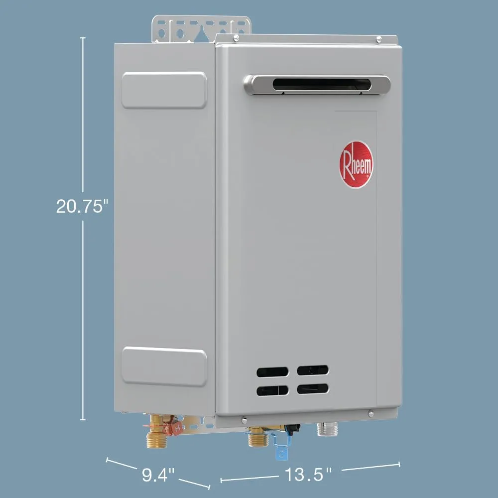 Rheem RTG-70XLP-3 High Efficiency Non-Condensing Outdoor Tankless Liquid Propane Water Heater, 7.0 GPM