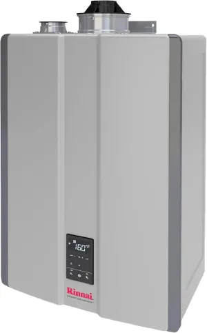 Rinnai i090CN Condensing Gas Boiler, Whole Home Heating and Water Natural Gas Heater with Space-Saving Design and Smart Features, (90K BTU)