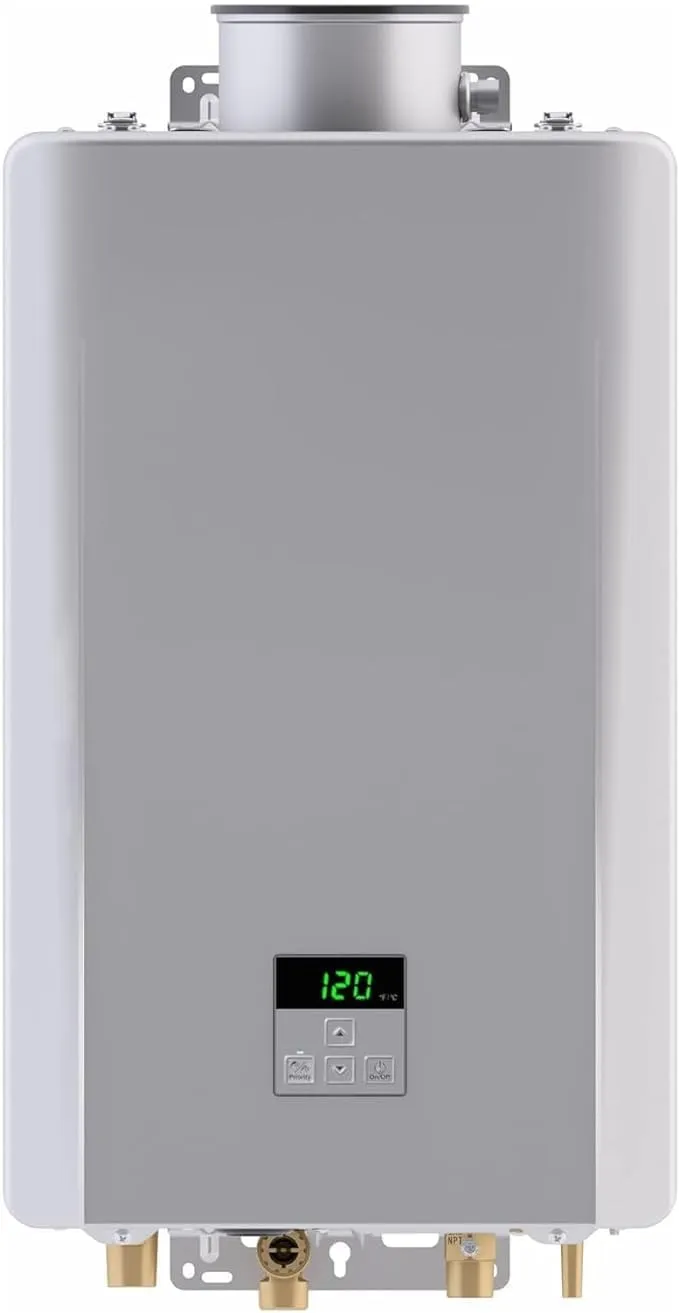 Rinnai RE140iP Non-Condensing Propane Tankless Water Heater, Up to 5.3 GPM, Indoor Installation, 140,000 BTU