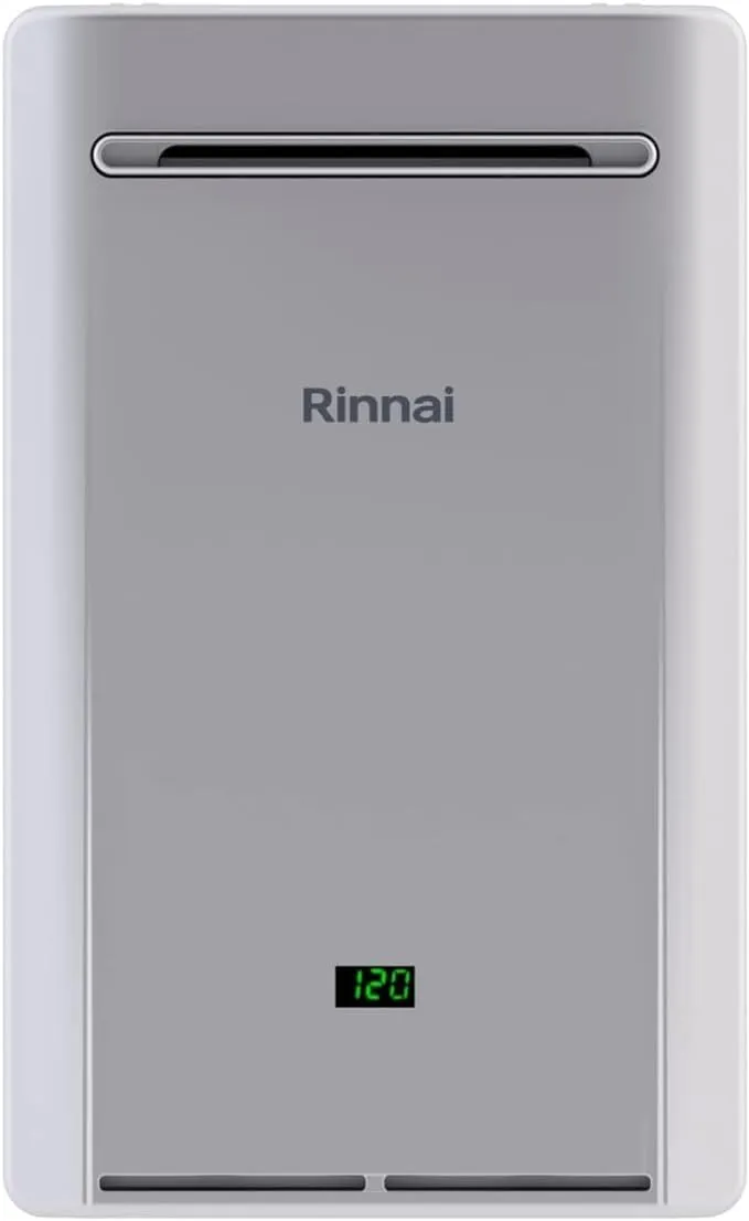 Rinnai RE199eP Non-Condensing Propane Tankless Water Heater, Up to 9.8 GPM, Outdoor Installation, 199,000 BTU