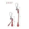 Rock Empire PIP Adjustable Climbing Lanyard - Red