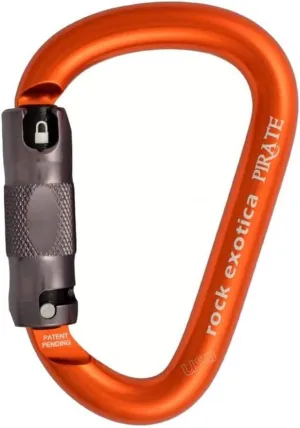 Rock Exotica Pirate Carabiner - Heavy Duty Locking Carabiner Clip for Rock Climbing Gear and Industrial Use - Made in The USA