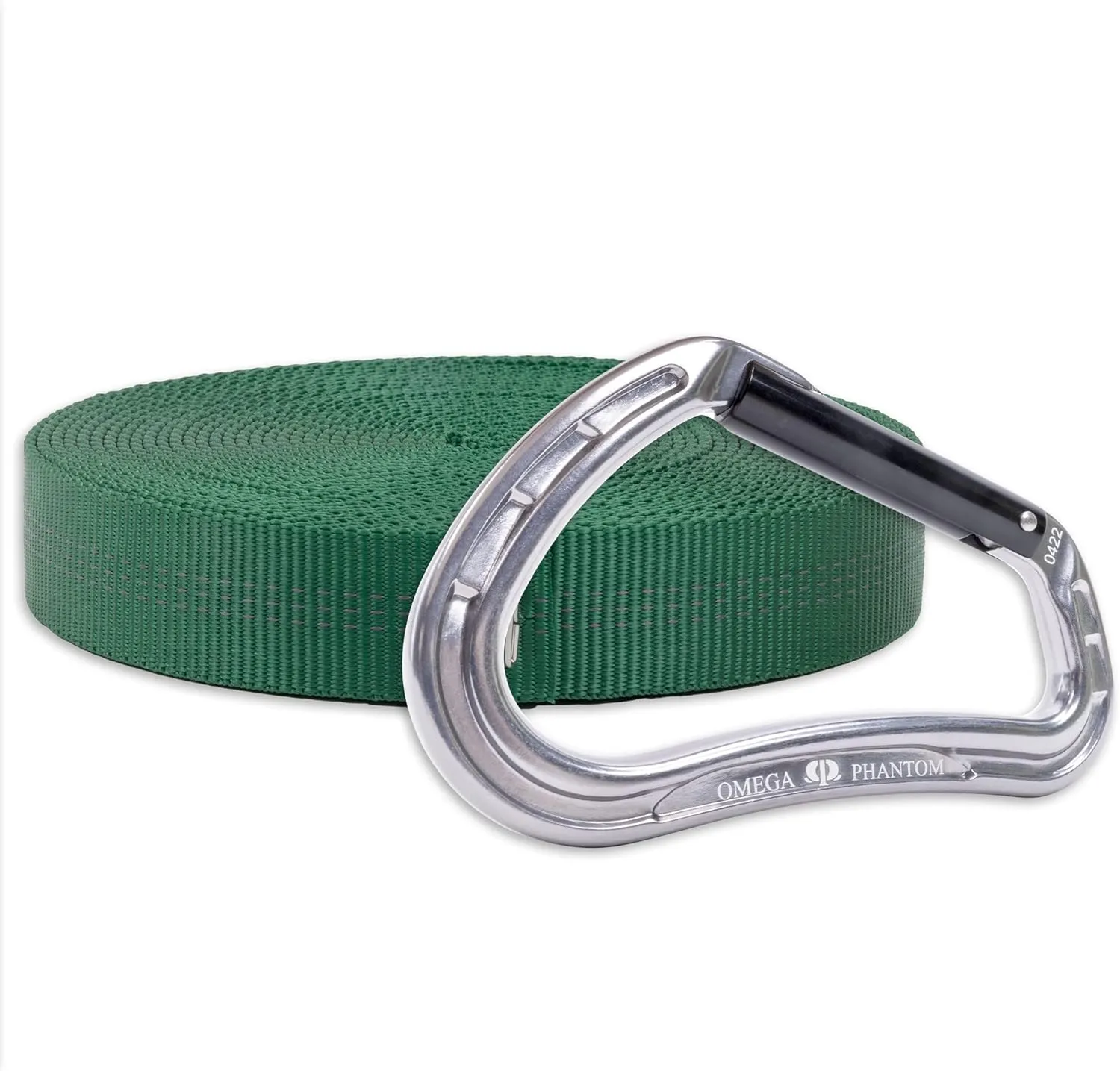 Rock-N-Rescue Premium 25-Foot Tubular Nylon Webbing - Professional Grade Climbing & Rescue Equipment, High-Strength Utility Strap with Locking Carabiner, Safety Gear for Firefighters & Climbers