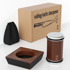 Rolling Knife Sharpener Kit and Black Dust Bag to Store, Sharpen Precisely, Magnetic Base with 15°, 18°, 20°, 22° Angles, High Grade Magnets for Stable Sharpening, Sharpens All Kinds of Knives
