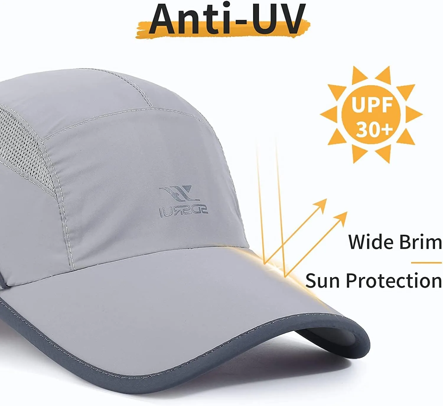 Running Hat Mesh Sports Cap Lightweight Quick Drying Runner Cap for Men Women