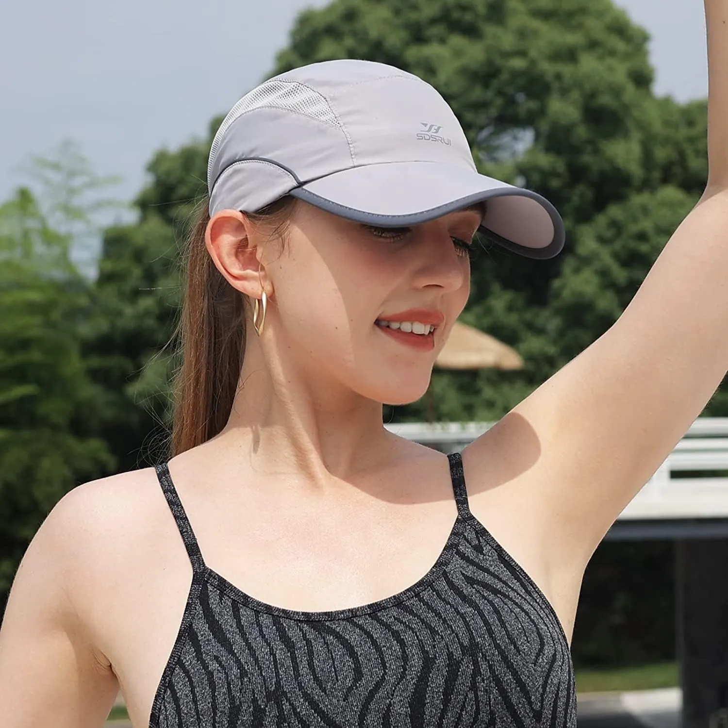 Running Hat Mesh Sports Cap Lightweight Quick Drying Runner Cap for Men Women