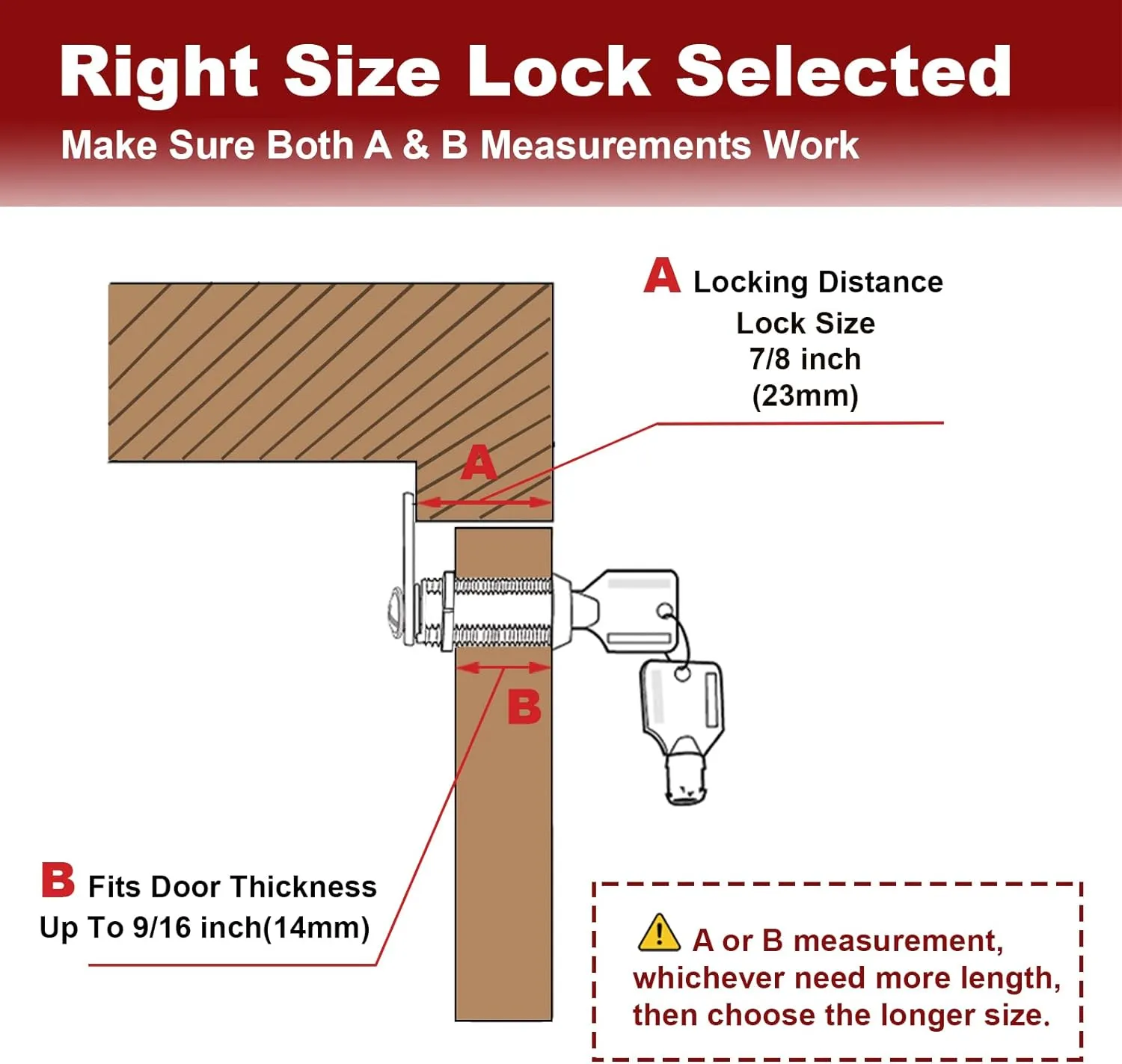 RV Locks for Storage Door 7/8 Inch, RV Compartment Locks for Camper Travel Trailer Cabinet with Keys 7/8", Pack of 8 Locks with 6 Keyed Alike with Manual
