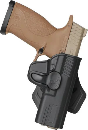 S&W SD9VE SD40VE Holster,OWB Holster Custom Fit: Smith&Wesson SD9 VE / SD40 VE/M&P M2.0 Full Size,Girsan MC28 SA 9mm Pistol,Index Finger Released,360 Degree Adj.Paddle-Right Hand