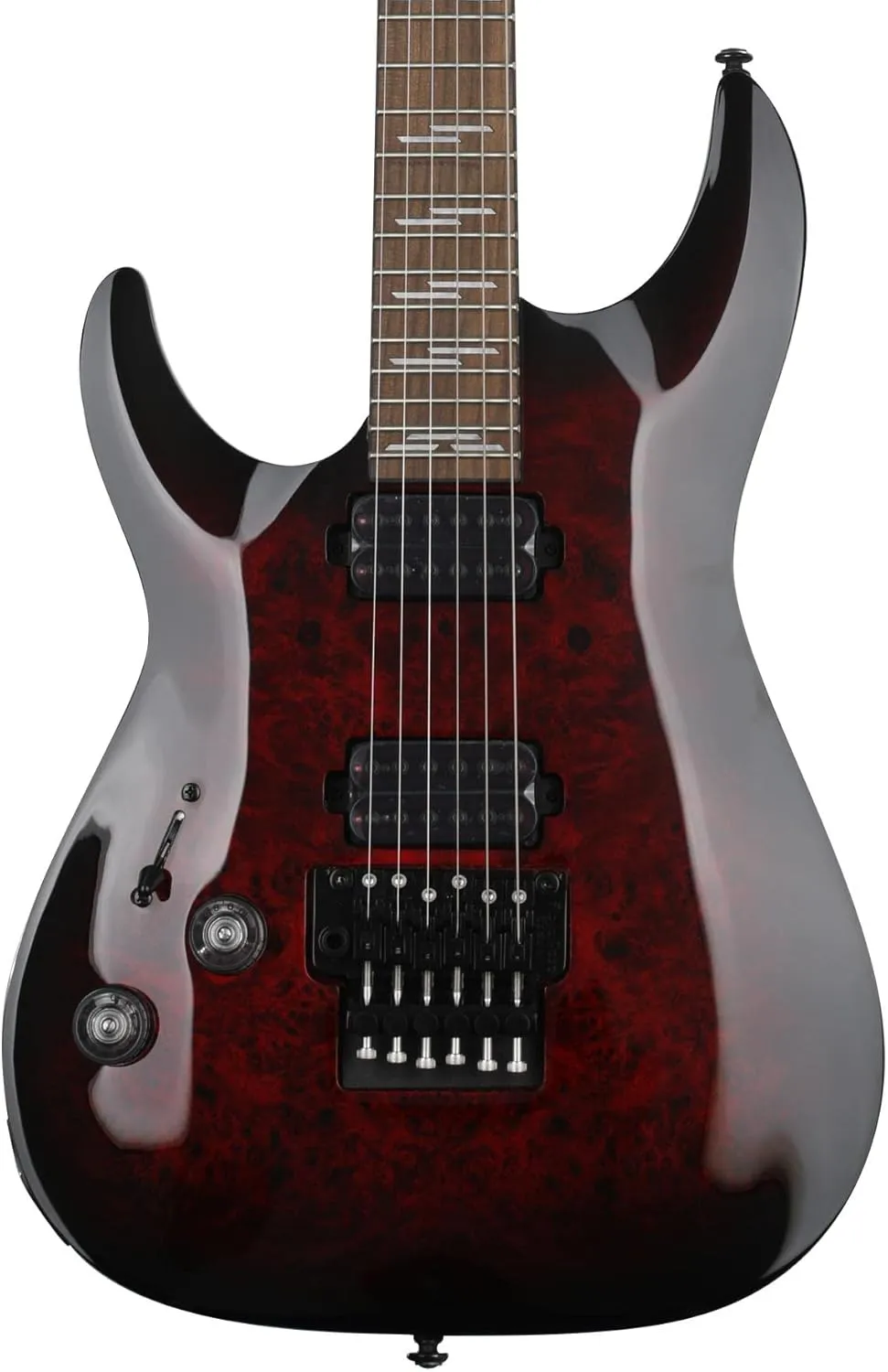 Schecter Omen Elite-6 FR Left-handed Electric Guitar - Black Cherry Burst