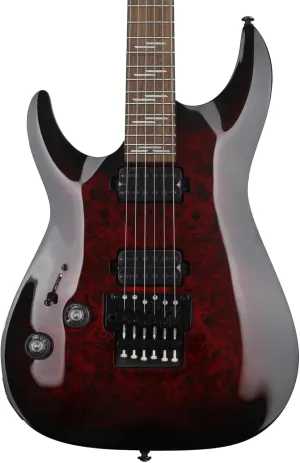 Schecter Omen Elite-6 FR Left-handed Electric Guitar - Black Cherry Burst