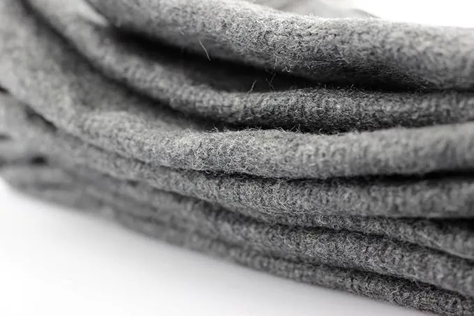 SE 51"x 80" Multipurpose Gray Wool Blanket - 50% Wool, Lightweight 2 lb, Zippered Bag Included - Ideal for Camping, Hiking, Emergency Survival