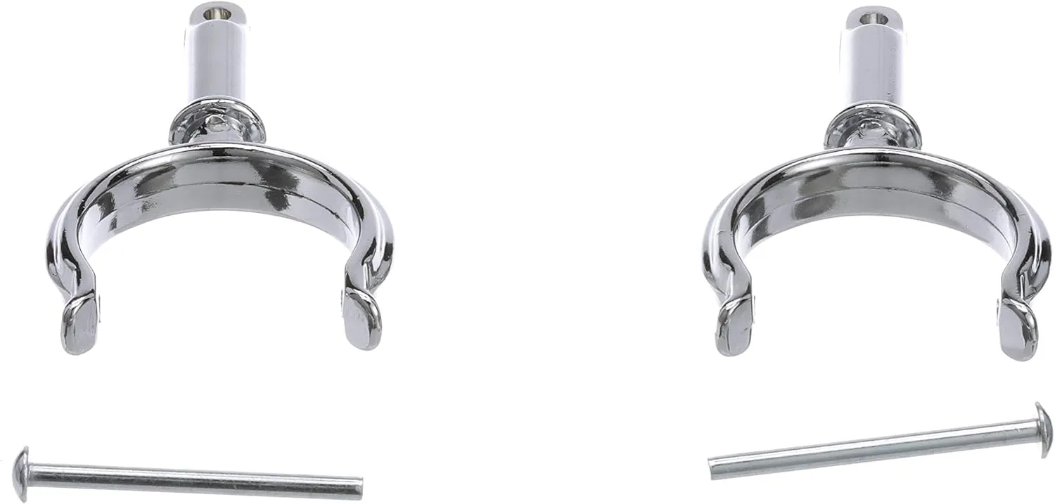 Seachoice Top-Mount Rowlock Horns Set, Chrome-Plated Zinc, Includes 2 Rowlocks w/Locking Pins