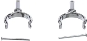 Seachoice Top-Mount Rowlock Horns Set, Chrome-Plated Zinc, Includes 2 Rowlocks w/Locking Pins
