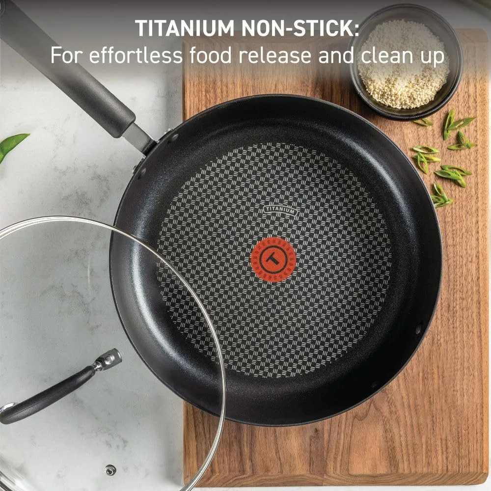Set Lid Oven, Safe, Cooking 14 350F, Black Griddle, Ultimate Safe Cookware Set Broiler Anodized Refined T-fal Pans, Dutch Kitchen Oven Pans, Dishwasher Safe & Hard Nonstick 400F, Pots Premium-grade Saucepans, Piece, w/Fry