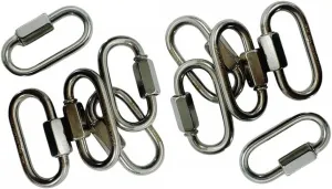 Set of 10 PC Boat Marine Stainless Steel Quick Link 3/8" Locking Carabiners Quickdraws WLL 1,600 LBS Capacity