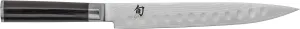Shun Classic 9" Hollow Ground Slicing Knife, Handcrafted Japanese Meat Slicing Knife, Long and Thin Blade, VG-MAX Core with Damascus Stainless Steel Cladding, Pakkawood Handle