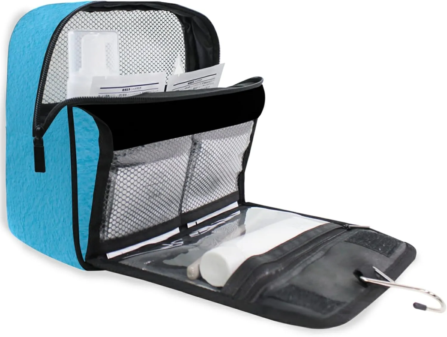 Sinestour Personalized Hanging Travel Toiletry Bag Cosmetic Makeup Bag Pouch Organizer for Women and Girls Waterproof Blue