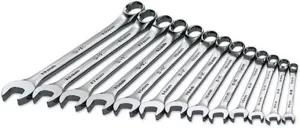 SK Tools USA 13 Piece, Regular, 6 Point, Metric SuperKrome® Combination Wrench Set: 7MM - 19MM | 86123