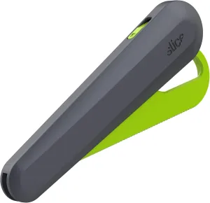 Slice 10563 Auto-Retractable Squeeze-Trigger Utility Knife, Safer Choice, Never Rusts, Lasts 11x Longer Than Metal, Finger Friendly Ceramic Blade, 1 Pack