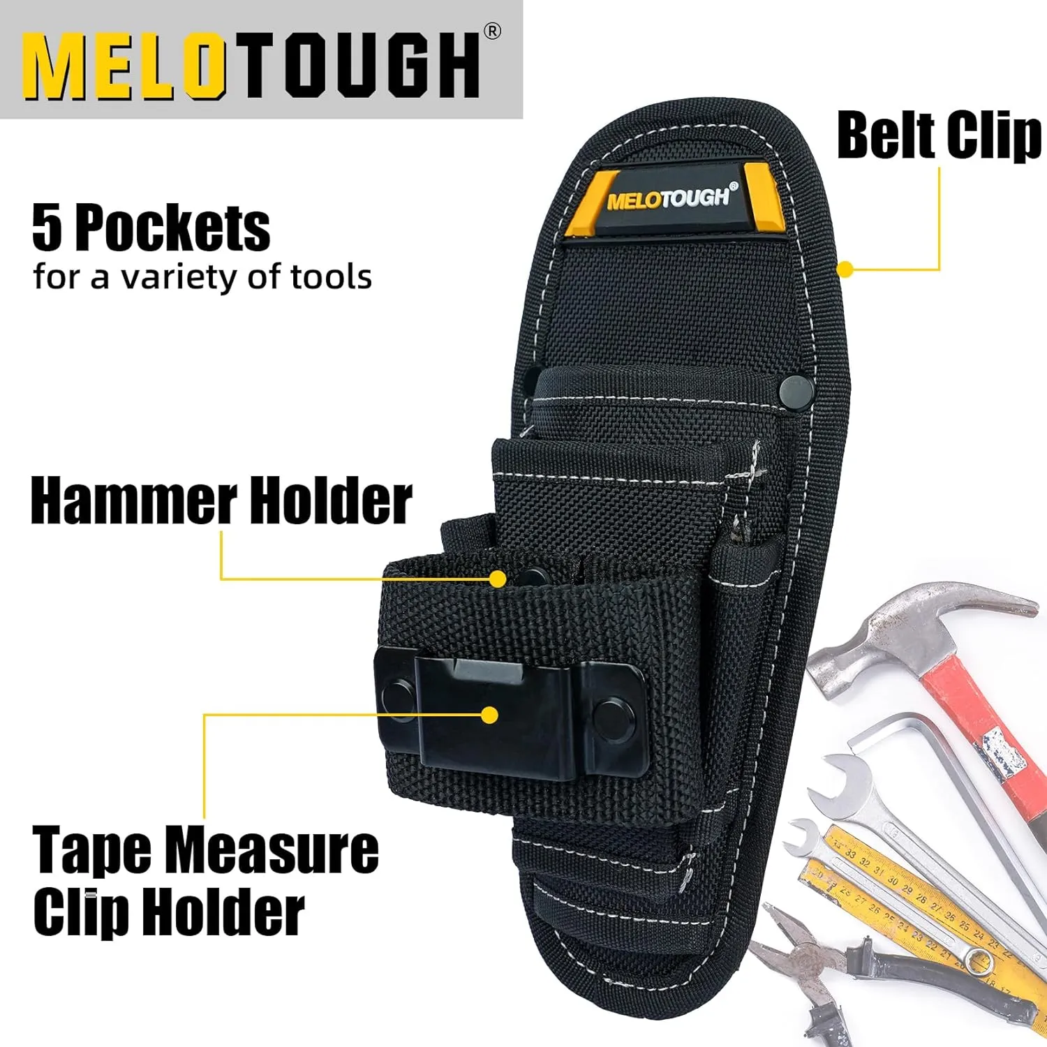 Small Tool Pouch with Belt Clip,Small Tool Holder Pouch, Min Work Organizer Tool Holster and Knife Holder