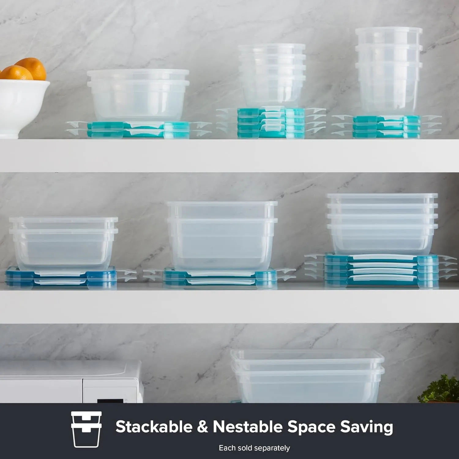 Snapware Total Solution 16-Pc Plastic Food Storage Containers Set ,(4) 2-Cup & (4) 1.2-Cup Round Meal Prep Container, BPA-Free Lids with 4 Locking Tabs, Microwave, Dishwasher, and Freezer Safe