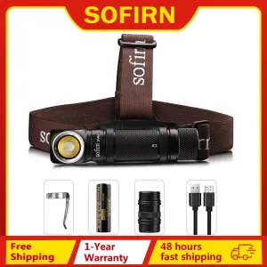 Sofirn SP40A TIR Optics  Rechargeable LED Headlamp LH351D 1200lm 18650 Headlight 18350 Angle Flashlight with Magnet Tail