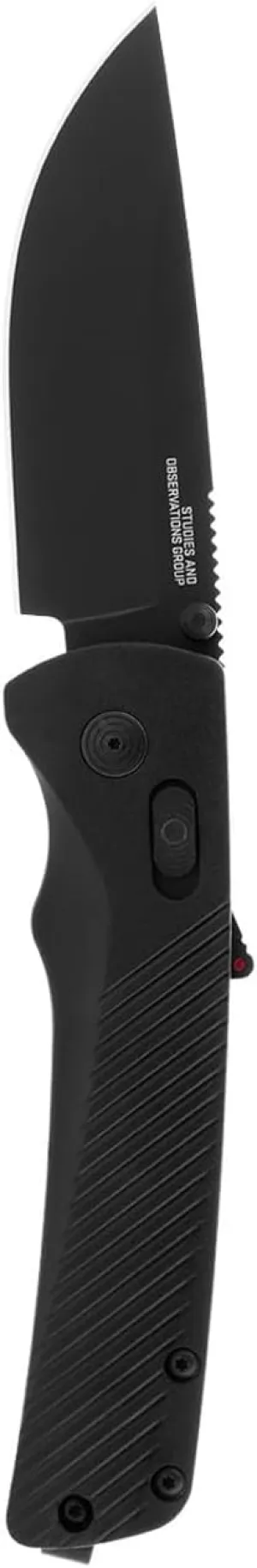 SOG Flash AT Daily Carry Ambidextrous Straight Pocket Folding Knives, Ergonomic Handle & Deep-Carry Clip, D2 Steel Blade