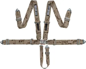 Sparco S04806SFIVDM Harness SFI 5 PT Latch-N-Green Military