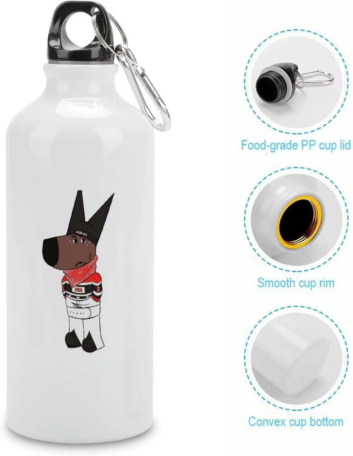 Sports Water Bottle Aluminum with Screw Cap Leak Proof Design for Outdoor Adventures Gym And Travel BPA Free Camping Cycling And Everyday Use Metal Water Bottlek Hydration Bottle Carti Chill Guy