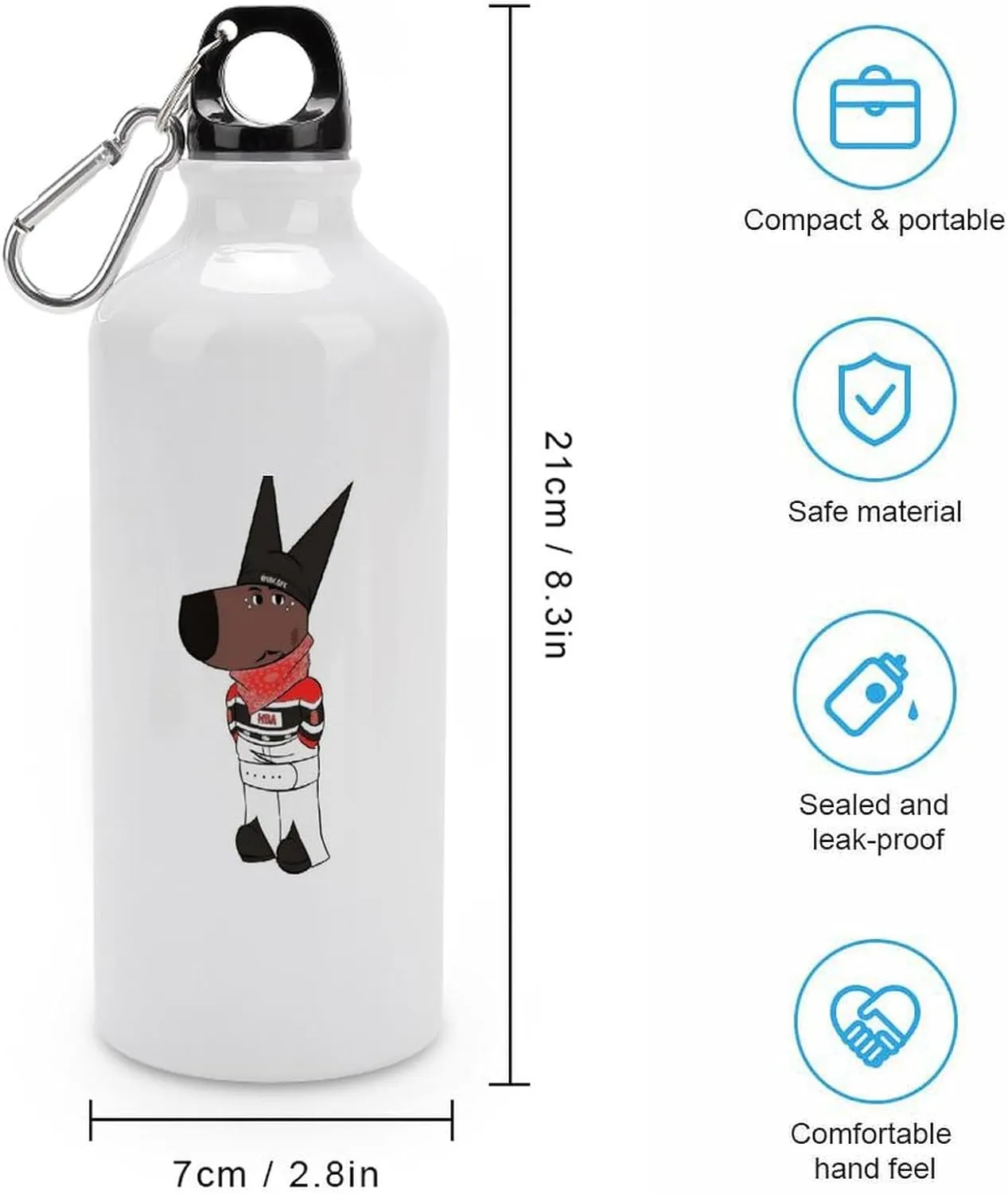 Sports Water Bottle Aluminum with Screw Cap Leak Proof Design for Outdoor Adventures Gym And Travel BPA Free Camping Cycling And Everyday Use Metal Water Bottlek Hydration Bottle Carti Chill Guy