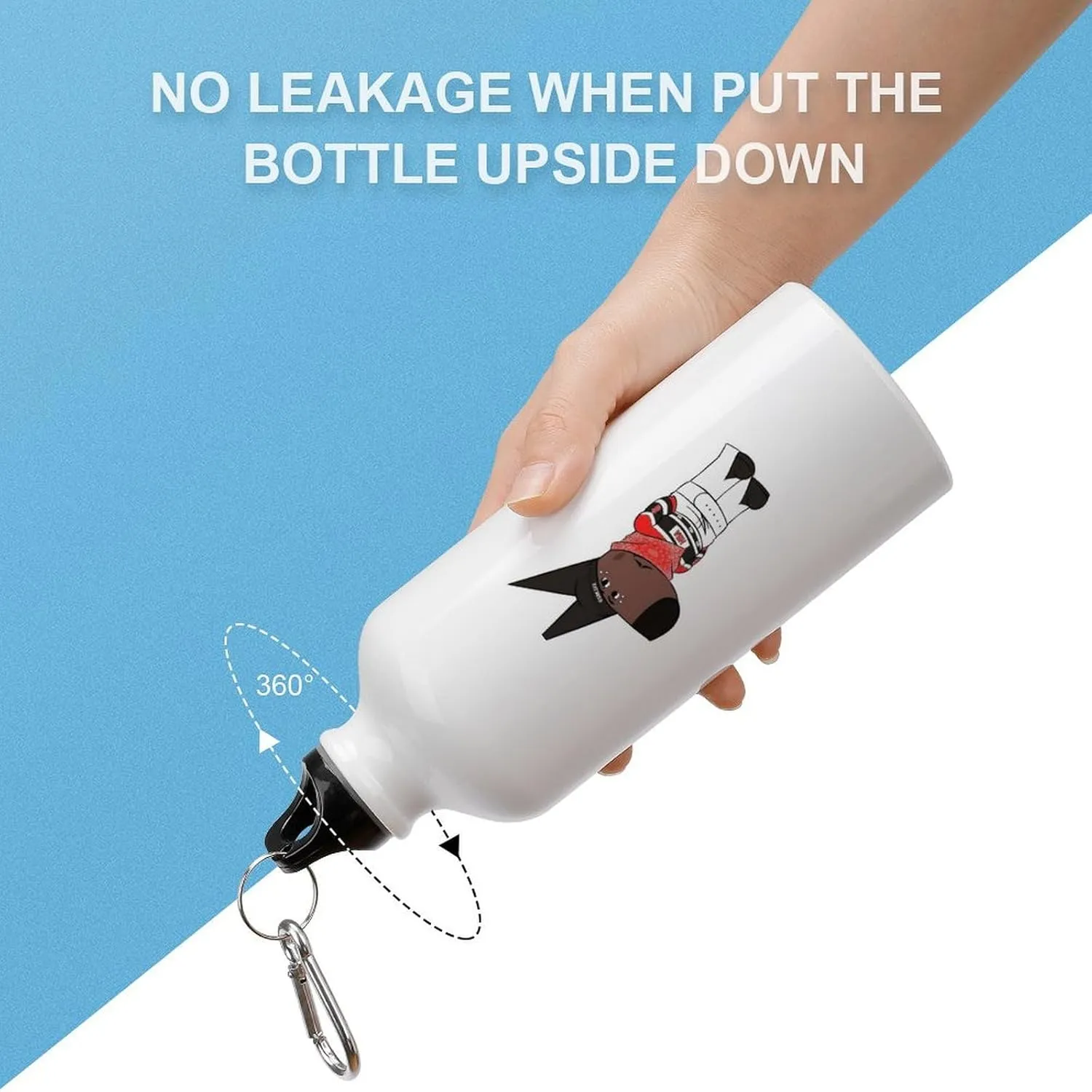 Sports Water Bottle Aluminum with Screw Cap Leak Proof Design for Outdoor Adventures Gym And Travel BPA Free Camping Cycling And Everyday Use Metal Water Bottlek Hydration Bottle Carti Chill Guy