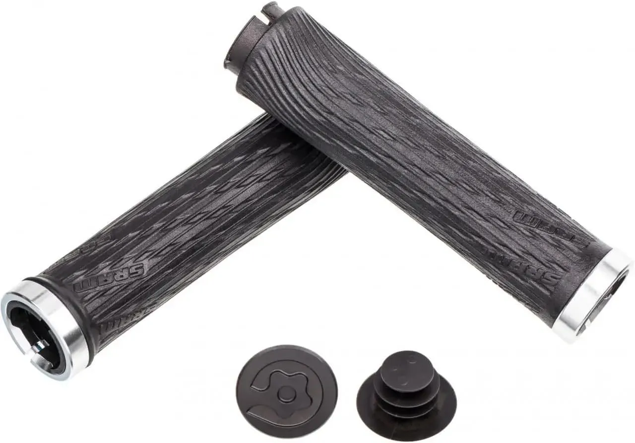 Sram Locking Grips for Grip Shift Full Length 122 mm with Black Clamps and End Plug