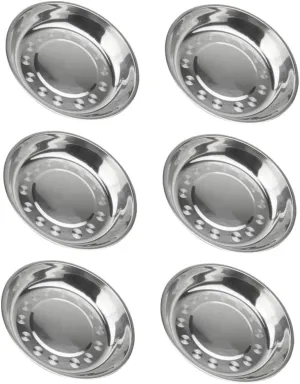 Stainless Steel Plate Dinner Plate Cookie Dish Snack Tray Outdoor Folding