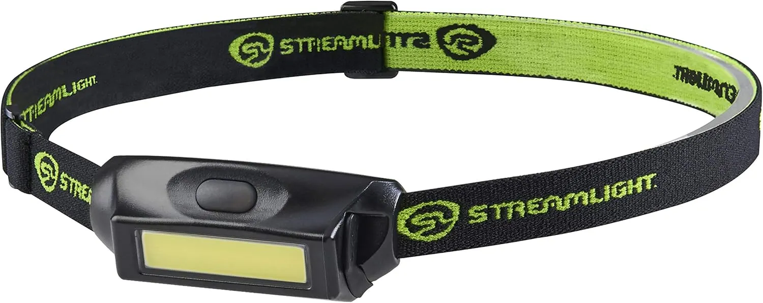 Streamlight 61714 Bandit Pro 180-Lumen USB Rechargeable LED Headlamp with Elastic Head Strap, Visor Clip, and USB Cable, Black
