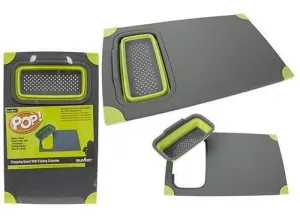 Summit Pop Non Slip Cutting Chopping Board Rectangle Kitchen Food Chopboard Blue