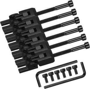 SUPVOX Set of 6 Double Locking Systyem Locked Saddles for Floyd Rose Guitar Tremolo Bridge with String Lock Screws